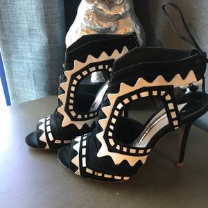Sophia Webster Riko black and white high heel shoes